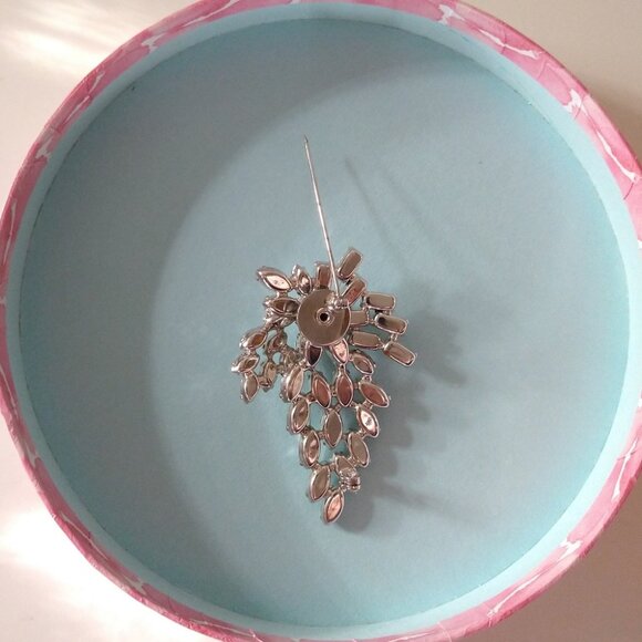 Vintage Rhinestone Brooch Pin 1950s Mid-Century - Picture 6 of 9